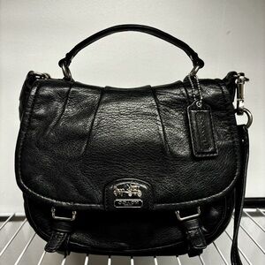 Vintage Coach Madison Black Leather Annabelle Bag